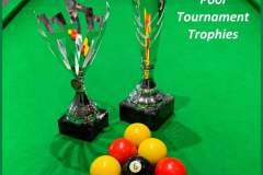 Pool Tournament Trophies.